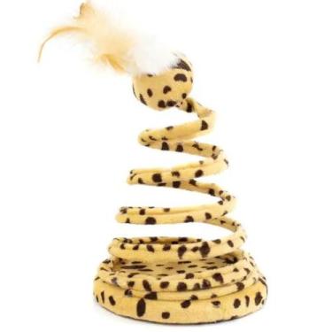 Imagem de Brinquedo Mola Interativa com Penacho para Gatos - The Pets Brasil