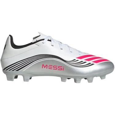 Imagem de Chuteira de Campo Adidas F50 Messi Club, Branco, 43