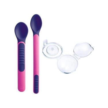Imagem de Conjunto de Colheres Termossensíveis MAM Rosa 2 unidades, Rosa