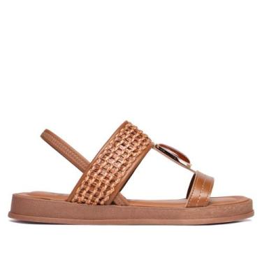Imagem de Sandália Feminina Dakota Flatform com Tramado Caramelo, Caramelo, 34