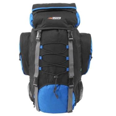 Imagem de Mochila Trilha Camping 60lts Resistente Poliéster Intruder - NTK, Azul