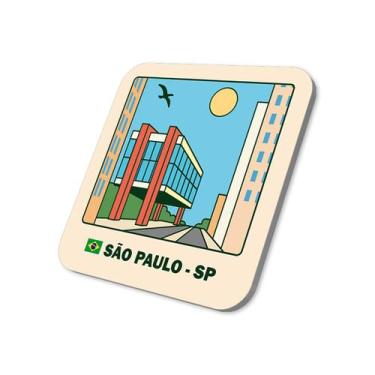 Imagem de Imã Geladeira São Paulo- São Paulo Brasil 5x5cm De Metal - M-Planner