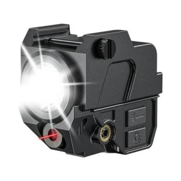 Imagem de Lanterna Tática LED Com Mira Laser Vermelha E Verde 500 Lumens Carrega