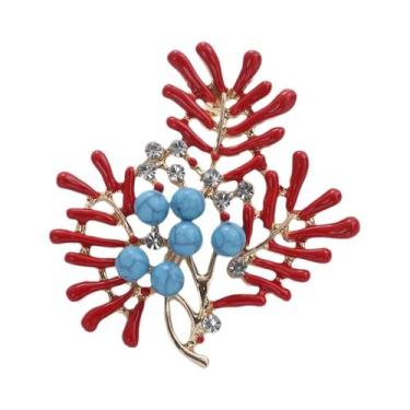 Imagem de Broche De Estrela-do-mar Esmaltado Unissex Feminino Com Pérola E Conch