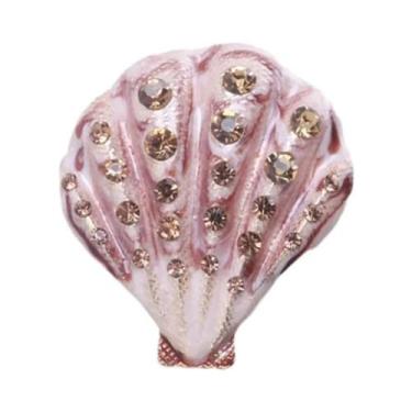 Imagem de Broche De Estrela-do-mar Esmaltado Unissex Feminino Com Pérola E Conch