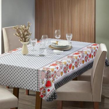 Imagem de Toalha de Mesa 6 Lugares - Textil Giordano, Corações