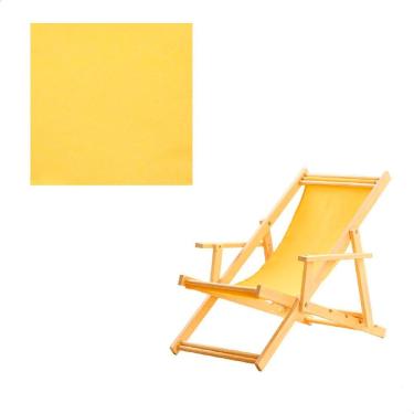 Imagem de Tecido para Cadeira Espreguiçadeira Preguiçosa Hidro-repelente 65% Algodão e 35% Poliéster Amarelo