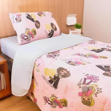 Imagem de Edredom Infantil Malha Dupla Face Estampado Personagens Kids Cor LOL O