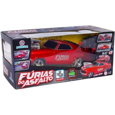Imagem de Carro de controle remoto furias do asfalto polibrinq, Mustang vermelho