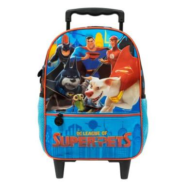 Imagem de Mochila Rodinha Infantil Menino Escolar Marvel Batman Liga Da Justiça 