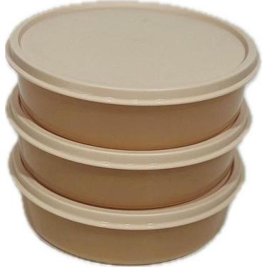 Imagem de Tupperware Kit 3 Tigelas Colors 500mL Bege, Bege