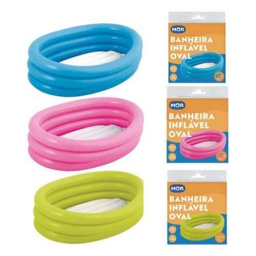 Imagem de Banheira Piscina Oval Infantil Inflável 55 Litros Bebê 2 Ano - - Mor, 