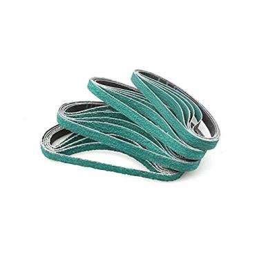 Imagem de 20pcs 330 * 10mm Z/a. Correia de lixamento abrasivo para moedor de cinto de metal opcional mini tamanho 40# 60# 80# 120# para moer YYDFPIIA (Grit : MIX, Size : 10x330mm)