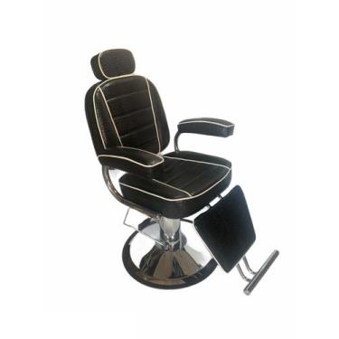 Imagem de Poltrona Cadeira Reclinável De Barbeiro E Salão - Bm Moveis