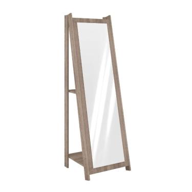 Imagem de Espelho de Chão com 2 Prateleiras Retrô 161cmx50cm Movelbento Rústico