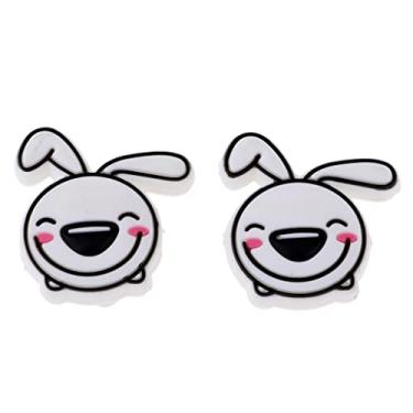 Imagem de Baosity B 2 peças Raquete de tênis Amortecedores de vibração - Vários formatos de animais, coelho branco