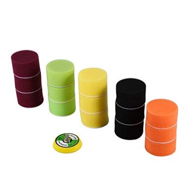 Imagem de Kit de pastilhas de polimento e polimento para carro Senyar, 16 peças, conjunto de almofadas de polimento plano de esponja de 5 cm para lixa de ar e polidor de carro rosca -M6X1