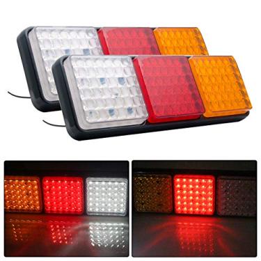 Imagem de 2 luzes traseiras de LED 24 V Freio Reverso 108 LEDs Trailer Caminhão Barco Indicador Luzes