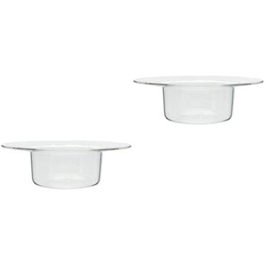 Imagem de Hemoton 2 Peças Fruteira Com Chapéu De Palha Pratos De Aperitivo Recipientes De Macarrão Copos De Pudim Recipiente De Espaguete Tigela Em Forma De Chapéu Mini Decorar Vidro Pequena
