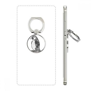 Imagem de Suporte de anel de telefone para bebês com tinta humana Pinguim, suporte ajustável
