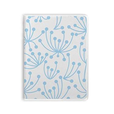 Imagem de Tinta de plantas azul Art Deco presente moderno caderno capa de chiclete diário capa macia
