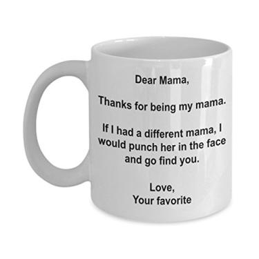 Imagem de Funny Mama Gifts - Caneca de café I'd Punch Another Mama In The Face - Caneca de presente de mordaça do seu filho