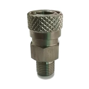 Imagem de Aopkeo Rosca macho de aço inoxidável 1/8NPT, M10*1, 1/8BSPP 8 mm adaptador fêmea de desconexão rápida para máquina de soda de mergulho HPA Paintball Airsoft PCP (1/8BSPP)
