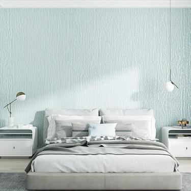 Imagem de Q QIHANG Estilo nórdico, cor lisa, tecido não tecido, papel de parede 3D, cor pura, papel de parede de lama de diatomácea, quarto, sala de estar, papel de parede de fundo de TV, papel de parede não