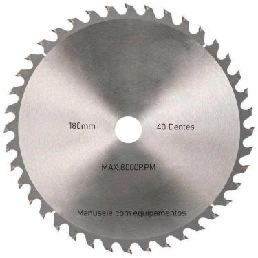 Imagem de Kit 4 Discos De Serra Circular Com 40 Dentes 7" 180mm Para Madeira