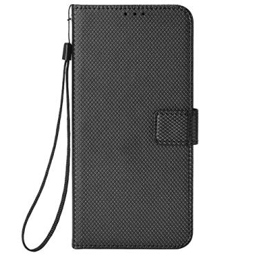 Imagem de Capa de couro adequada para Oukitel C35. Capa de design de carteira com suporte com compartimentos para cartões preta