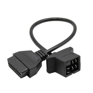Imagem de Cabo adaptador conversor de scanner de 6 pinos para 16 pinos OBD2 para ferramenta de diagnóstico frontal para Jeep Grand Cherokee para Dodge