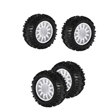 Imagem de Luzhengyang Upgrade Your 1/16 RC Monster Truck with High Grip Tyres Tires for Extreme Terrain. for ZD Racing Wltoys. Get 4Pcs Black Wheel Rim Set for Better Performance