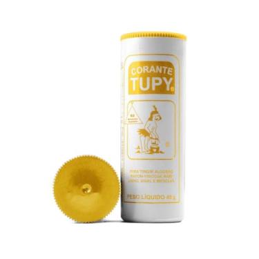 Imagem de Corante Para Tingir Tecidos Roupa Artesanato 45g Tupy (Amarelo canário)