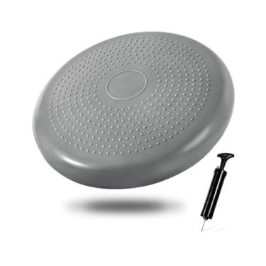 Imagem de Almofada de Equilíbrio com Bomba Balance 33cm até 150kg Disco Inflável (Cinza)