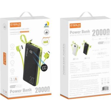 Imagem de Power Bank 20.000 Mah Carregador Portatil - AGOLD