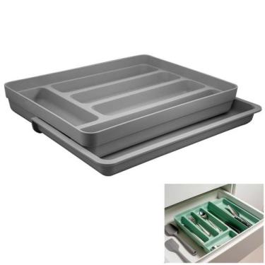 Imagem de Organizador De Gaveta Divisor Porta Talheres Extensível Cozinha Logic 