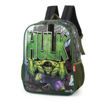 Imagem de Mochila Escolar Hulk - Luxcel, Preta, 41x30x14cm
