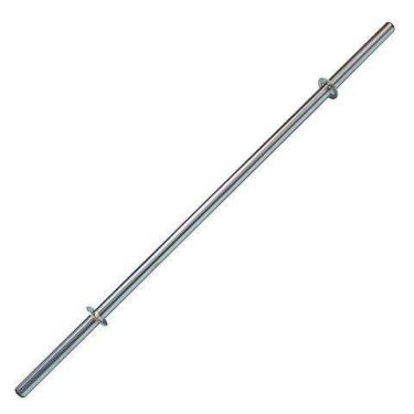 Imagem de Barra Oca 1,5m Galvanizada Prata c/ Presilhas - JFIT - JFIT 