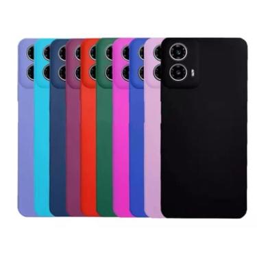 Imagem de Capa Anti Impacto Veludo Colorida Para Motorola Moto G24 - CCS, Preto