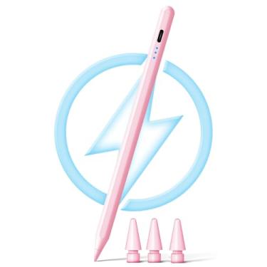 Imagem de Caneta Stylus para iPad, para Apple Pencil 2ª geração de carregamento rápido iPad Pencil USB C com rejeição de palma para iPad Air 3/4/5/M2 2018-2024, iPad Mini 5/6, iPad 6/7/8/9/10, iPad Pro 27.9