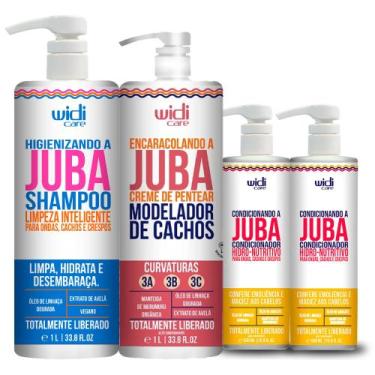 Imagem de Kit Widi Care Juba Shampoo 1L, Encaracolando 1L, 2 Cond