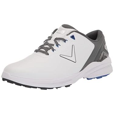 Imagem de Callaway Tênis de golfe masculino Monterey Sl, Branco/Cinza, 9 Wide