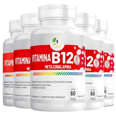 Imagem de KIT C/5 Un. Vitamina B12 Metilcobalamina 60 cápsulas - Fits Life