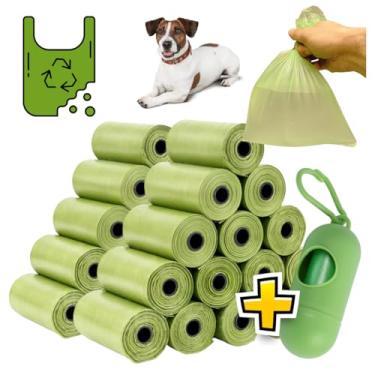 Imagem de Kit 30 Refis Rolos de Cata Caca Porta Rolos, 450 Saquinhos Higiênicos para Cães Pets, Biodegradável, Resistente e Durável