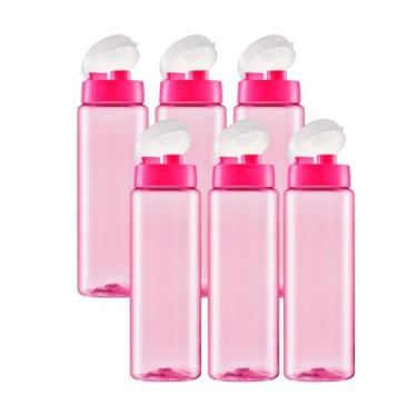 Imagem de Kit 6 Garrafinha Squeeze 750ml Resistente Garrafa de Água (Rosa)