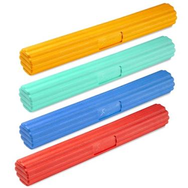 Imagem de ProsourceFit Conjuntos e barras flexíveis e torcidas, barras de resistência para terapia ocupacional, tratamento de cotovelo de tênis e fortalecimento do pulso, ferramenta de terapia de borracha compacta de 30 cm de comprimento