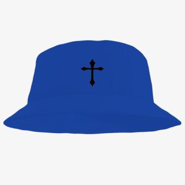 Imagem de Chapéu Bucket Hat Estampado Cruz - MP Moda Masculina, Único, Azul clar