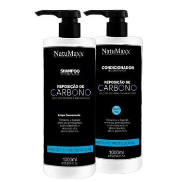 Imagem de Kit Carbono Natumaxx Shampoo Reposição de Carbono 1 litro  + Condicion