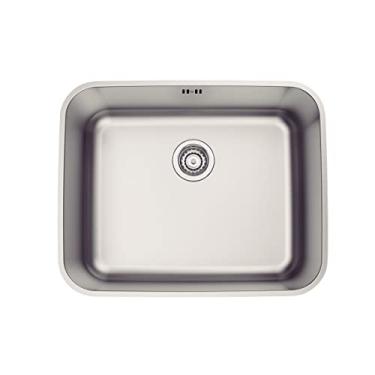 Imagem de Cuba de Embutir Tramontina 50 x 40 cm Dora 50 BL em Aço Inox Acetinado com Válvula e Escape