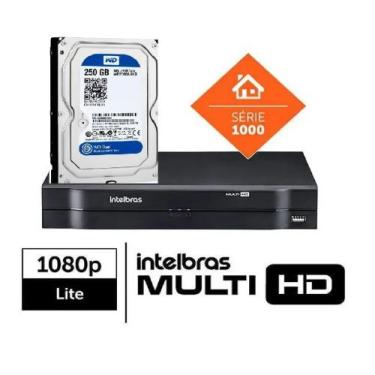 Imagem de DVR Intelbras 04 Canais Multi HD Alta Resolução MHDX 1104 C/Hd 250Gb